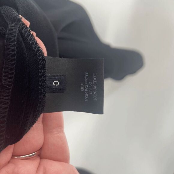 Yigal Azrouel Crepe Womens Jet Black New Wide Leg Trouser Pant 0 - Picture 3 of 8